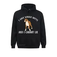 Funny I Love Boxer Wiggle Butt For Puppy Dog Owners Pullover Hoodie Special Mens Sweatshirts Manga Hoodies Unique