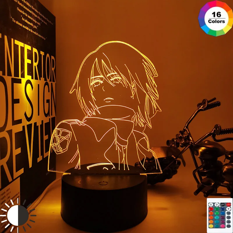 Led Night Light Anime Attack on Titan Mikasa Ackerman Lamp for Room Decor Light Cool Birthday Gift Bedside Desk Lamp Battery
Led Night Light Anime Attack on Titan Mikasa Ackerman Lamp for Room Decor Light Cool Birthday Gift Bedside Desk Lamp Battery