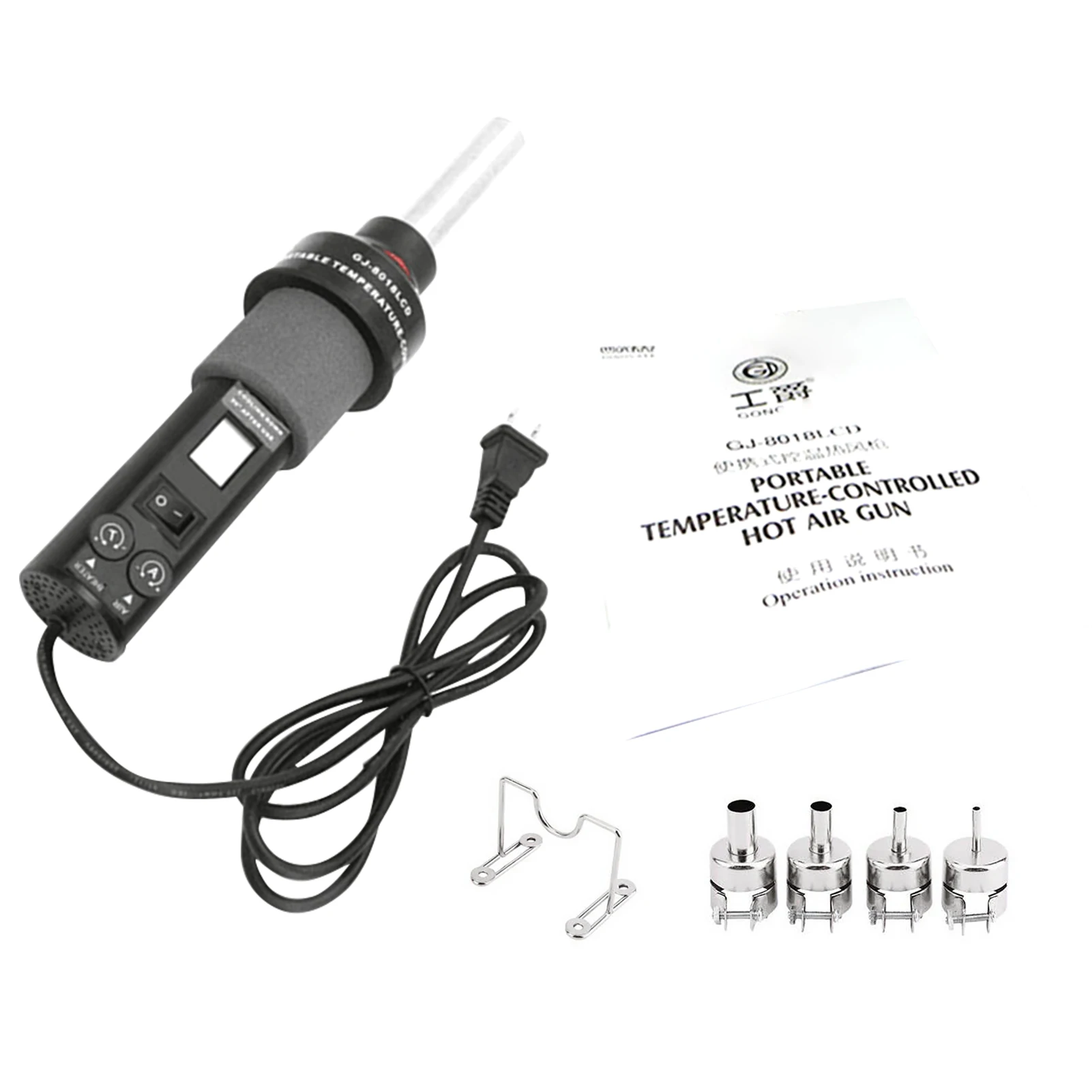 Portable Temperature Adjustable Low Noise Hot Air Blower Professional Handheld Repairing LED Display Digital Accuracy DIY
Portable Temperature Adjustable Low Noise Hot Air Blower Professional Handheld Repairing LED Display Digital Accuracy DIY