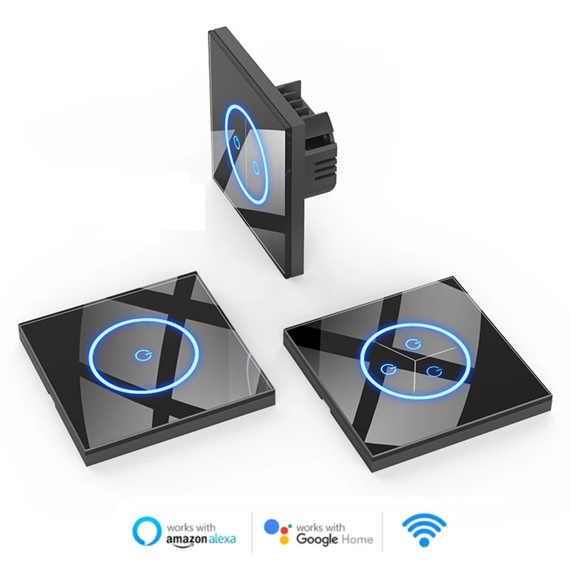 Wifi Smart Swich 10A 1/2/3Gang Light Switch APP Remote Voice Control Wireless Wall Glasses Panel Touch Sensor Switch Smart Home
Wifi Smart Swich 10A 1/2/3Gang Light Switch APP Remote Voice Control Wireless Wall Glasses Panel Touch Sensor Switch Smart Home