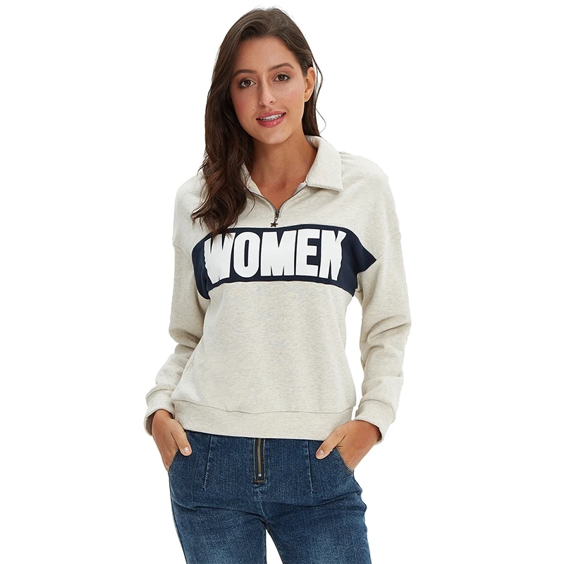 High Quality Cotton Fashion Long Sleeve Turn Down Collar Sweatshirt Printed Womens Tops and Blouses blusas M30107
High Quality Cotton Fashion Long Sleeve Turn Down Collar Sweatshirt Printed Womens Tops and Blouses blusas M30107