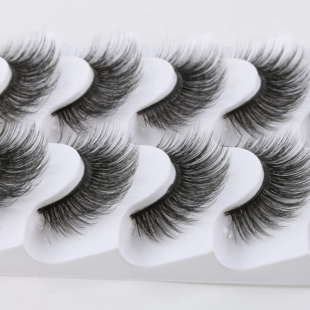 5 Pairs Long Wispy False Eyelashes Black Cross False Eyelashes Full Strip Lashes Handmade 3D Natural Eye Makeup Tools
5 Pairs Long Wispy False Eyelashes Black Cross False Eyelashes Full Strip Lashes Handmade 3D Natural Eye Makeup Tools