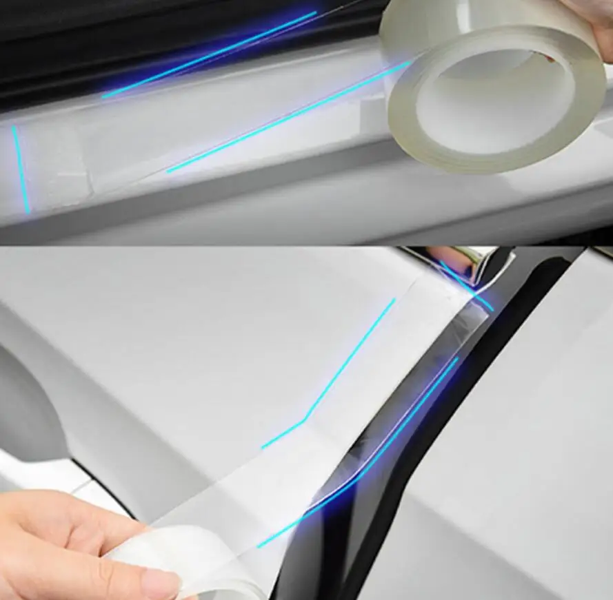 Sill Scuff Plates Protector Film Door Edge For SUBARU Xv Forester 2016 impreza outback sti legacy VW POLO PASSAT JETTA GOLF | Автомобили и