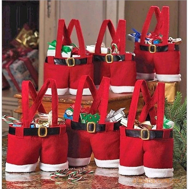 Halloween Accessory Christmas Small Pant Cute Red Pants Mode Candy Sweet Bag Trick-or-treat Bags Wedding Gift Bags
Halloween Accessory Christmas Small Pant Cute Red Pants Mode Candy Sweet Bag Trick-or-treat Bags Wedding Gift Bags