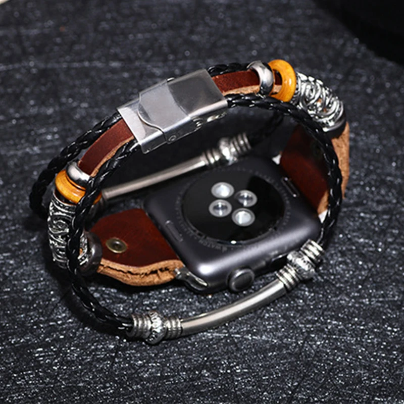 38/40mm 42/44mm Universal watchband for apple watch 1 2 3 4 5 watch band leather stainless steel buckle Bracelet
38/40mm 42/44mm Universal watchband for apple watch 1 2 3 4 5 watch band leather stainless steel buckle Bracelet