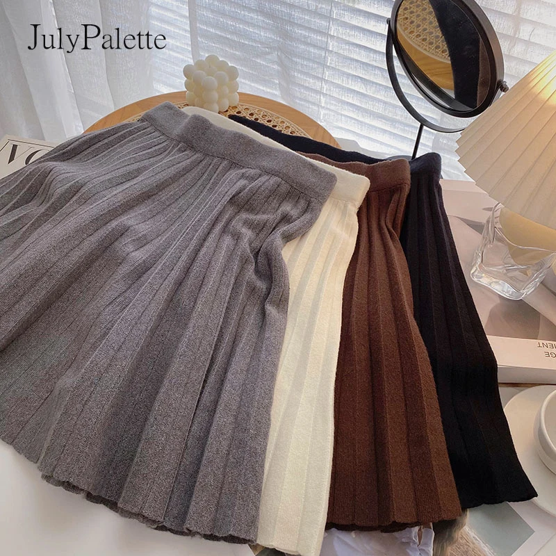 Julypalette High Waist Pleated Skirts Women 2021 Autumn Winter Korean Solid A-line Skirt Casual Female Slim Knit Bottom Skirt
Julypalette High Waist Pleated Skirts Women 2021 Autumn Winter Korean Solid A-line Skirt Casual Female Slim Knit Bottom Skirt