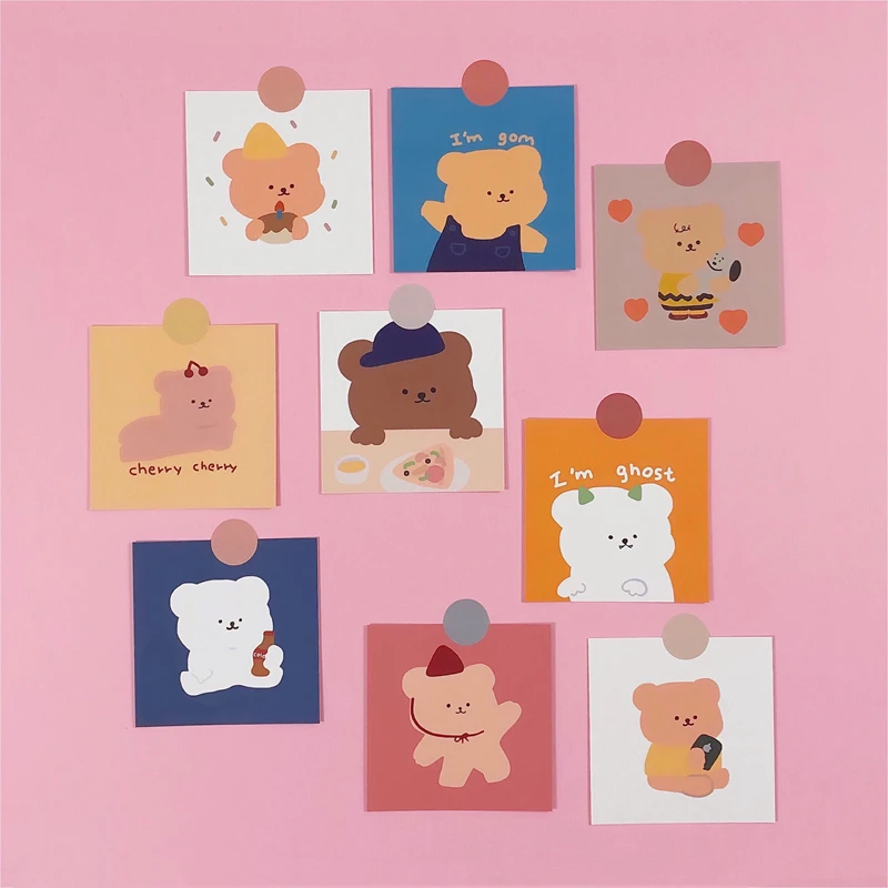 Candy Bear Cards Cute Cartoon Decoration Diary Bookmark Girl Kawaii Nonsticky Waterproof Postcard Child Stationery Gift
Candy Bear Cards Cute Cartoon Decoration Diary Bookmark Girl Kawaii Nonsticky Waterproof Postcard Child Stationery Gift