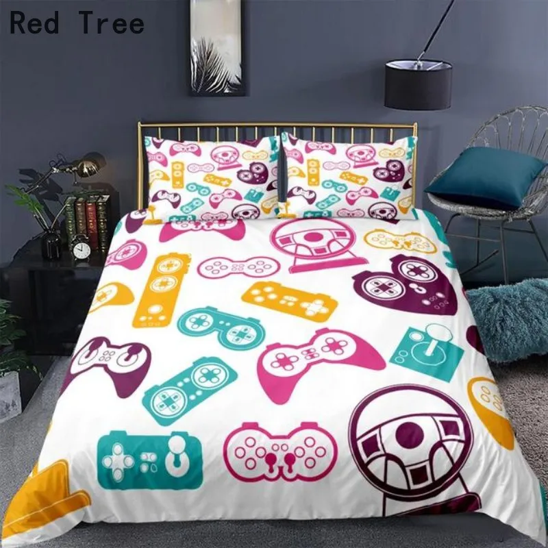 Hot 3D Cartoon Gamepad Bedding Set Queen King Size Duvet Cover Microfiber Comforter Cover 2/3pcs Home Textile Kid Boy Bedclothes
Hot 3D Cartoon Gamepad Bedding Set Queen King Size Duvet Cover Microfiber Comforter Cover 2/3pcs Home Textile Kid Boy Bedclothes