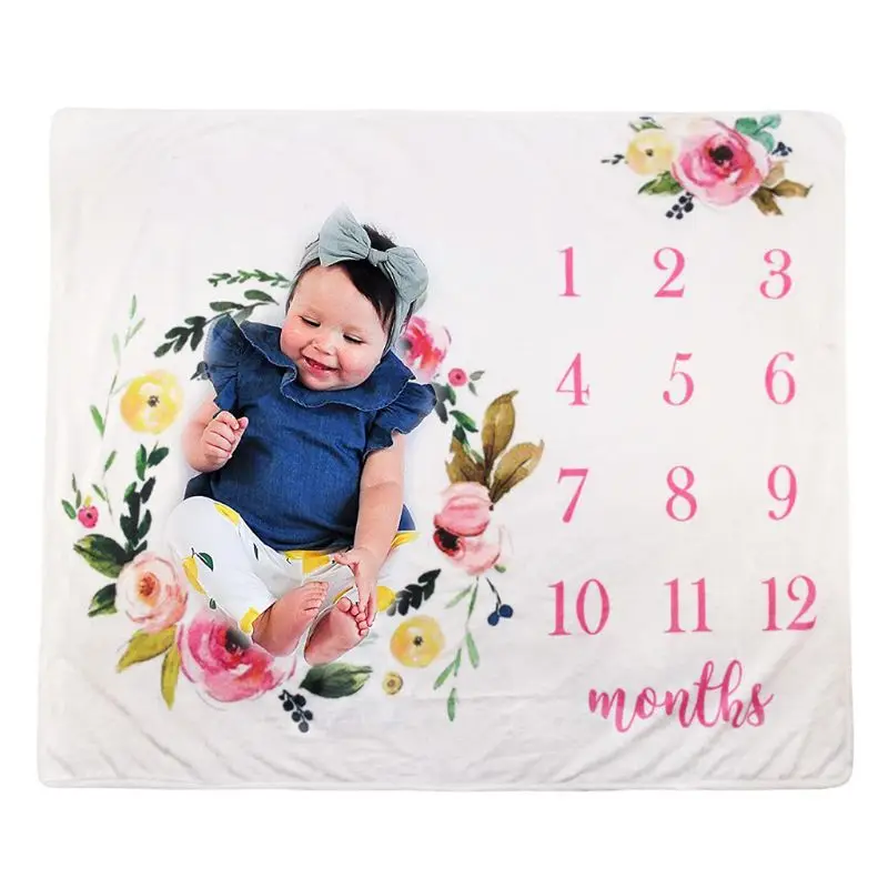 Cute Baby Milestone Blanket Newborn Photo Background Towel Infants Monthly Growth Swaddle Wrap Photography Prop
Cute Baby Milestone Blanket Newborn Photo Background Towel Infants Monthly Growth Swaddle Wrap Photography Prop