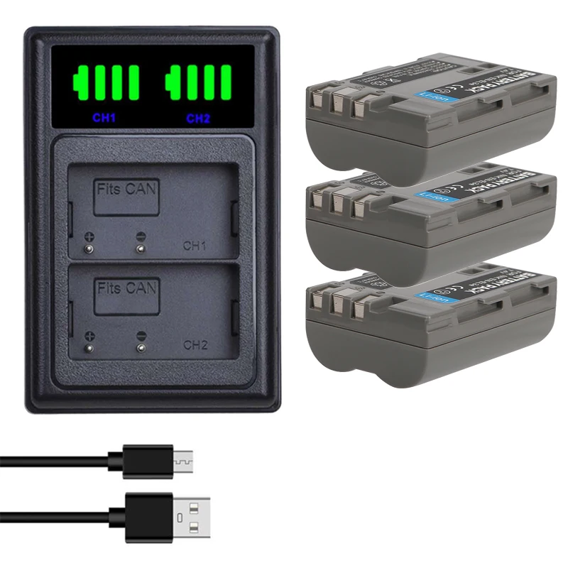 2X EN EL3e EL3E EL3 батарея + светодиодный двойной USB зарядное устройство для Nikon D50 D70 D70s D80