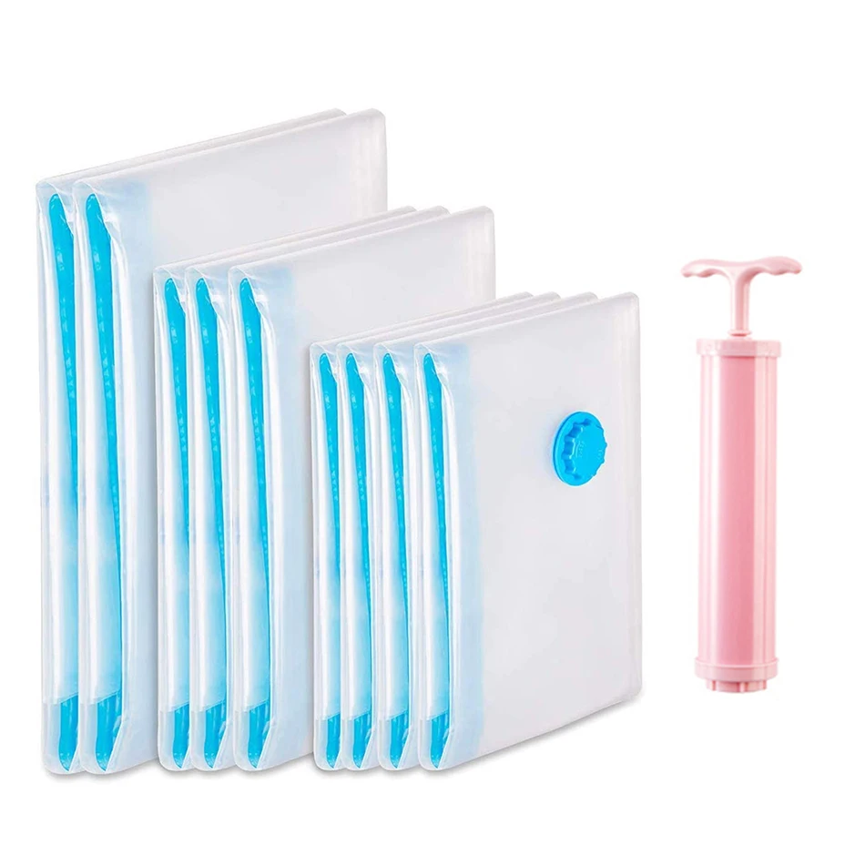 Durable Vacuum Storage Bags For Clothes Pillows Bedding Blanket More Space Save Compression Travel Hand Pump Seal Zipper
Durable Vacuum Storage Bags For Clothes Pillows Bedding Blanket More Space Save Compression Travel Hand Pump Seal Zipper