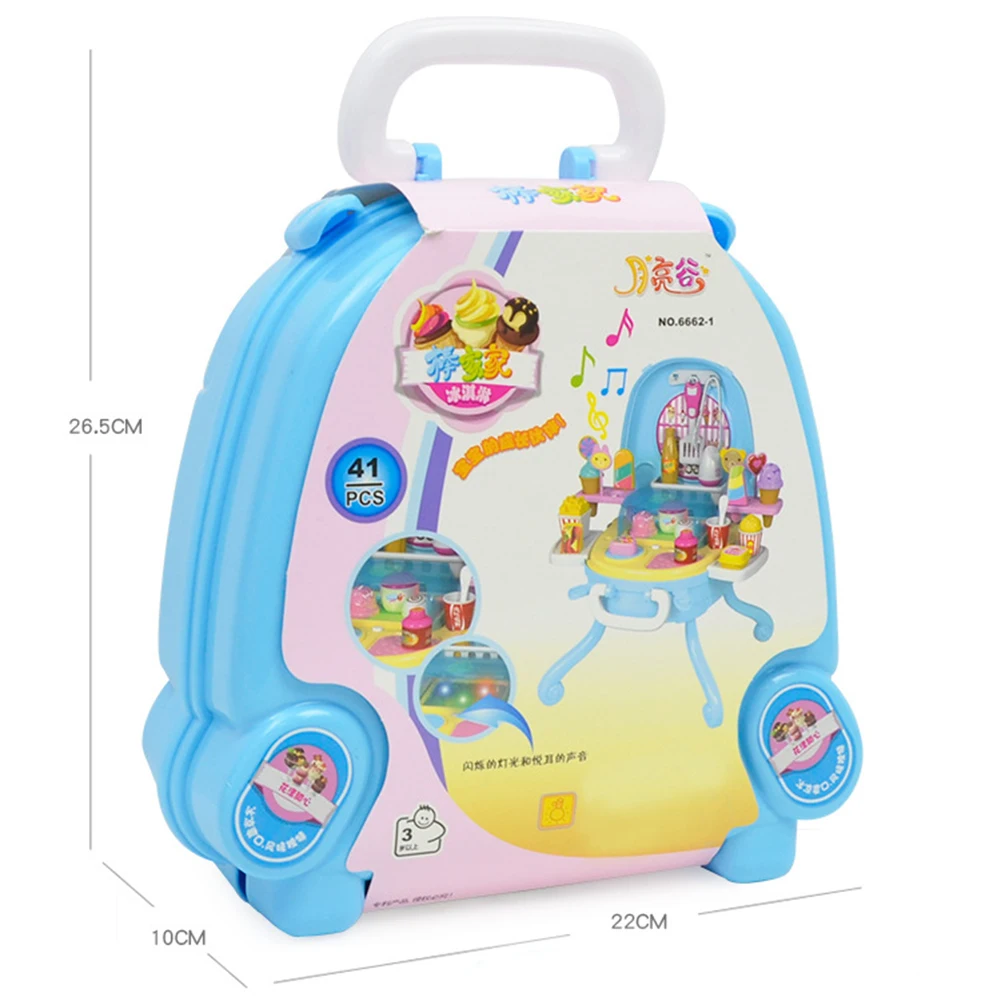 41pcs Simulation Ice Cream Toy Electric Light Music Ice Cream Table Pretend Play Game Toys Set Cartoon DIY Simulation Toys 
41pcs Simulation Ice Cream Toy Electric Light Music Ice Cream Table Pretend Play Game Toys Set Cartoon DIY Simulation Toys
