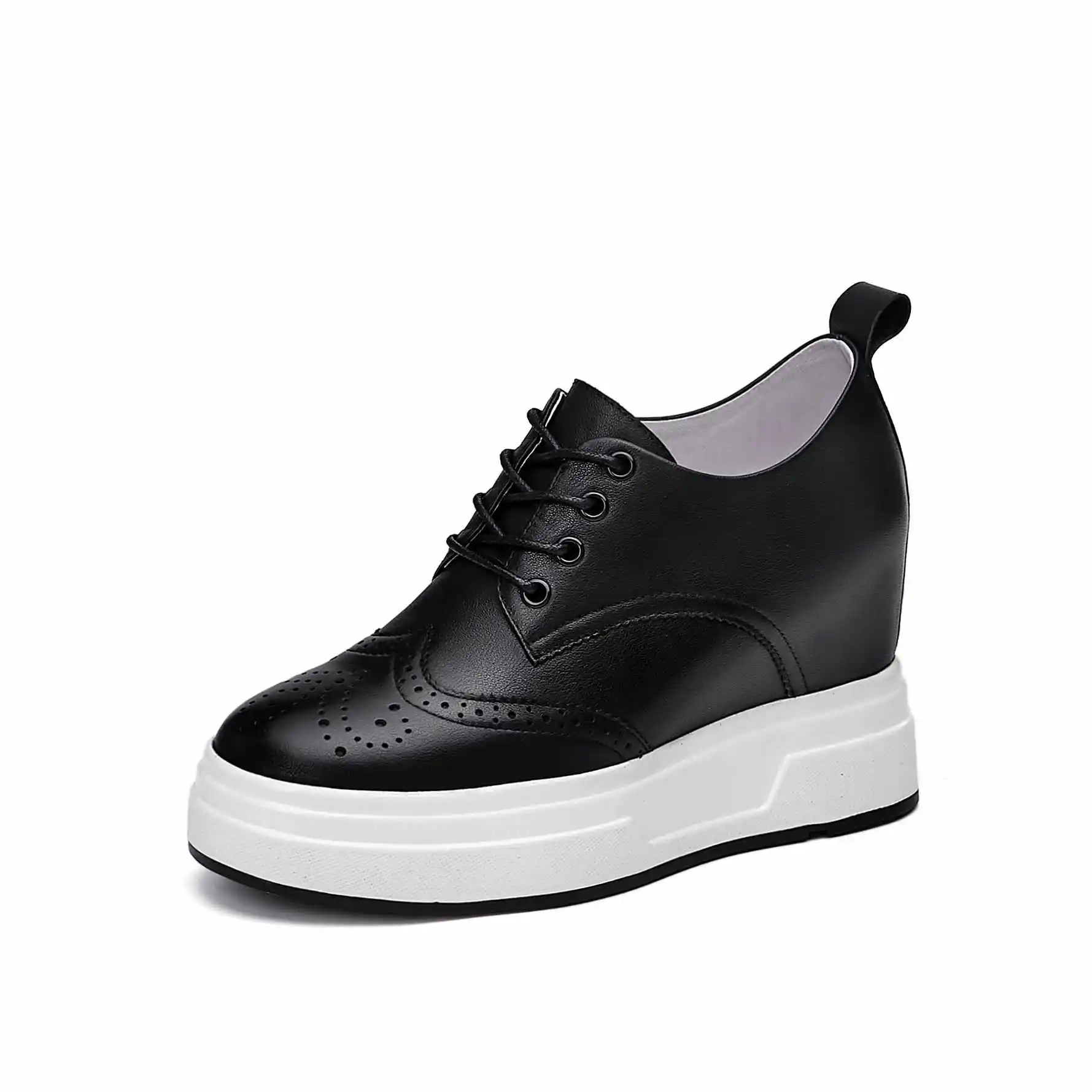 Krazing pot brogue height increasing genuine leather shoes round toe thick bottom campus fashion wear lace up women pumps L01
Krazing pot brogue height increasing genuine leather shoes round toe thick bottom campus fashion wear lace up women pumps L01