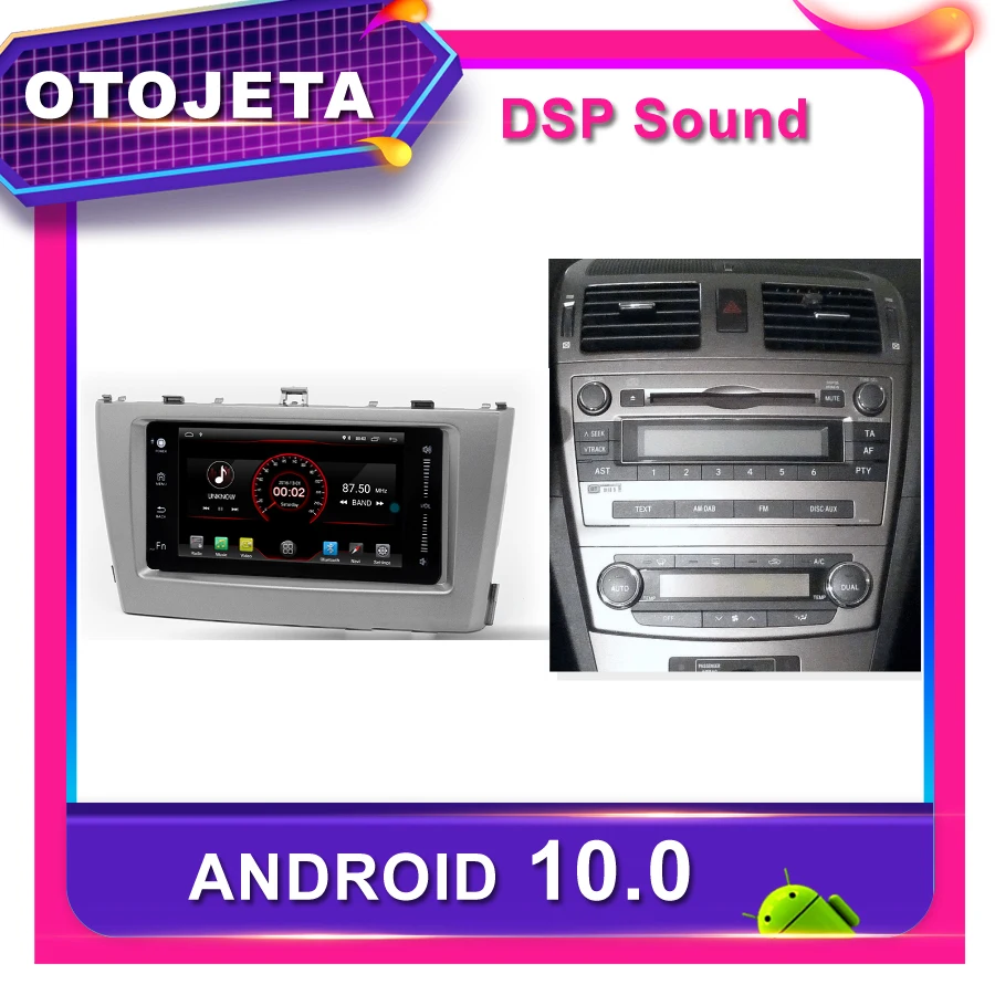 Рамка android 10 0 dvd плеер автомобильный радиоприемник для Toyota Avensis 2009 2015