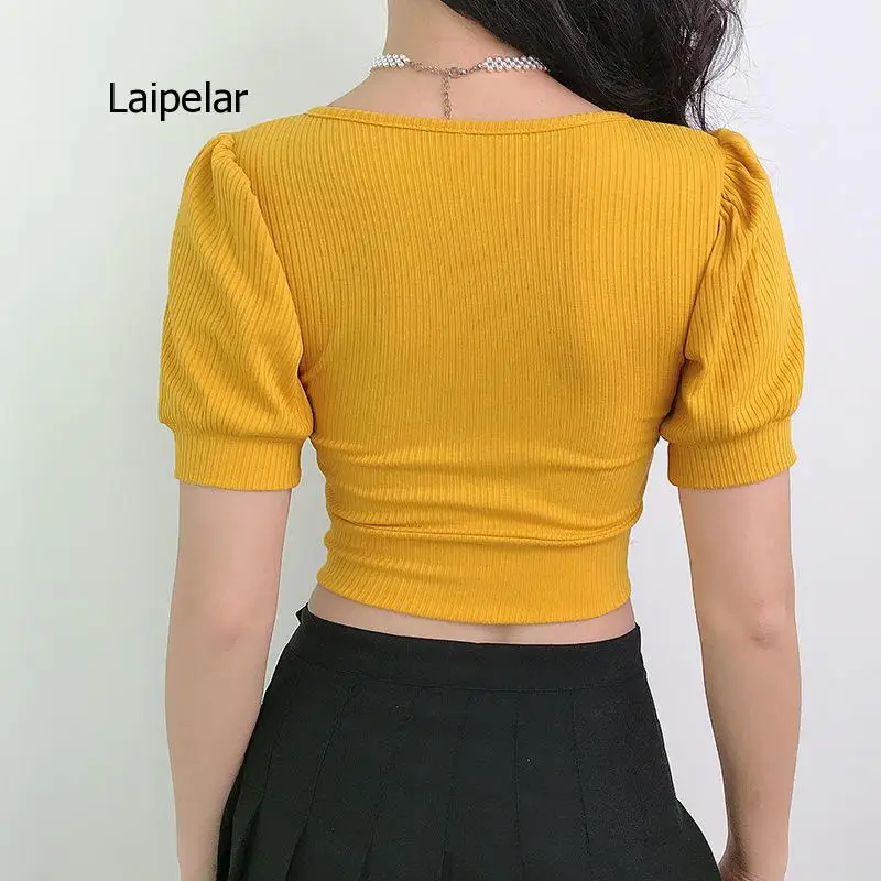 Spring and Summer 2021 New Women's Fashion Pit Fold Palace Style Puff Sleeve Navel Short Top
Spring and Summer 2021 New Women's Fashion Pit Fold Palace Style Puff Sleeve Navel Short Top