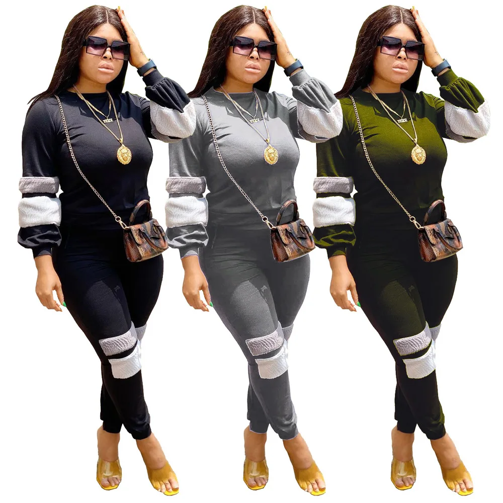 Patchwork Casual Warm Bandage Long Sleeve Pullover Hoodie+plush Jogger Sweatpant Women Matching Sets Streetwear 2 Piece Outfits
Patchwork Casual Warm Bandage Long Sleeve Pullover Hoodie+plush Jogger Sweatpant Women Matching Sets Streetwear 2 Piece Outfits