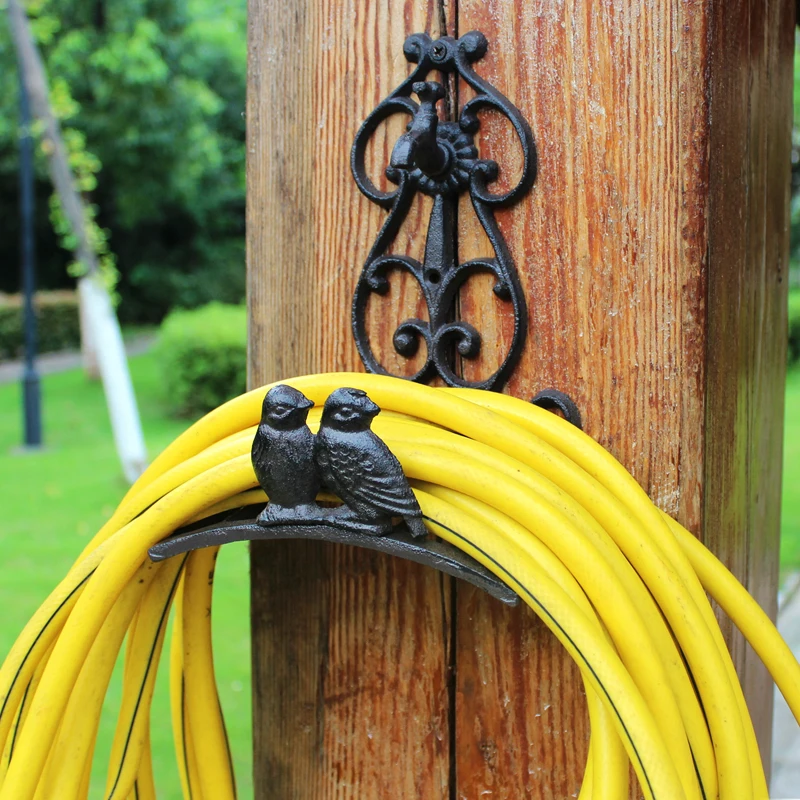 Retro cast iron wrought iron faucet bird water pipe rack high pressure water gun rack garden rack garden wall decoration LB81123 
Retro cast iron wrought iron faucet bird water pipe rack high pressure water gun rack garden rack garden wall decoration LB81123