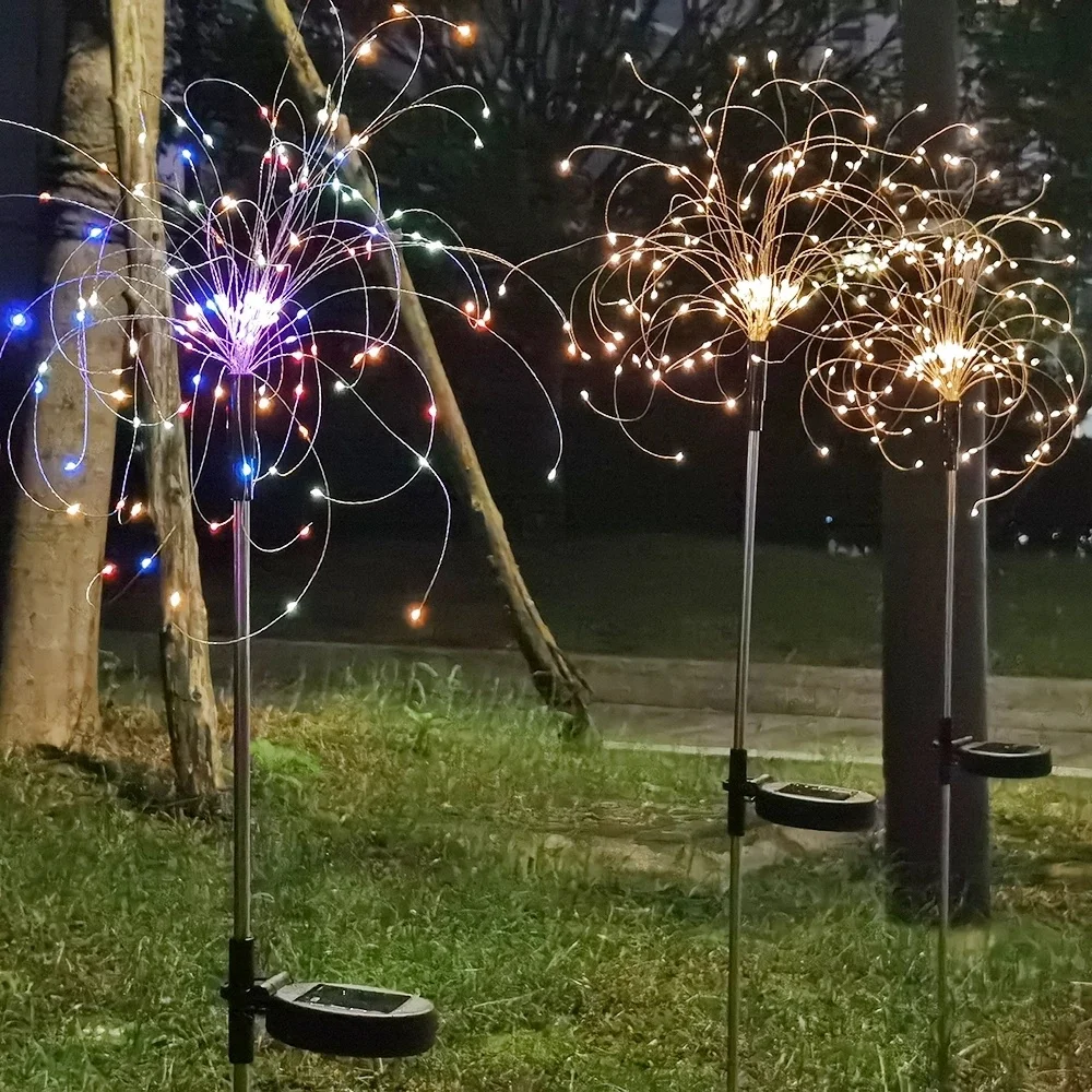 Solar Powered Outdoor Grass Globe Dandelion Fireworks Lamp Flash String 90 /120/150 LED For Garden Lawn Landscape Holiday Light.
Solar Powered Outdoor Grass Globe Dandelion Fireworks Lamp Flash String 90 /120/150 LED For Garden Lawn Landscape Holiday Light.