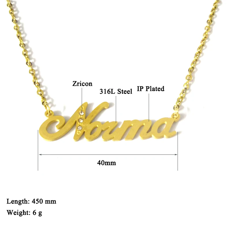 XLNT Norma Name Necklace Personalized Name Necklace, Customized Nameplate Necklace, Custom Necklace Name Jewelry Personalized
XLNT Norma Name Necklace Personalized Name Necklace, Customized Nameplate Necklace, Custom Necklace Name Jewelry Personalized