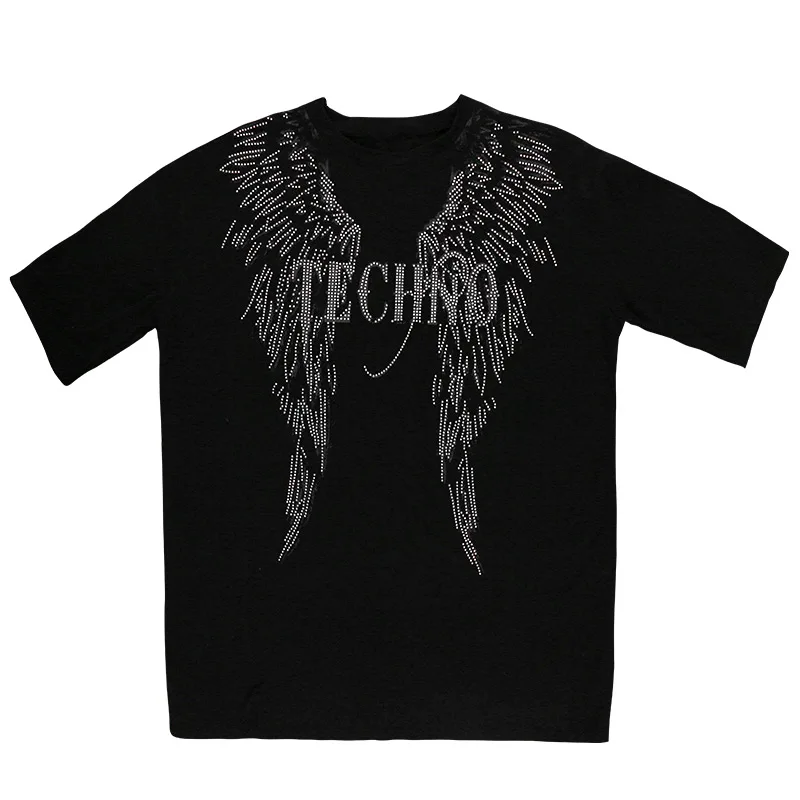 Heavy industry hot drill plus size T-shirt women's short-sleeved loose and thin fried street mid-long section 2021 new
Heavy industry hot drill plus size T-shirt women's short-sleeved loose and thin fried street mid-long section 2021 new