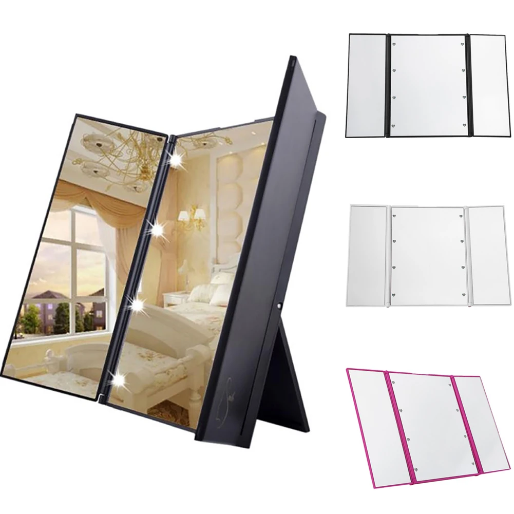 LED Makeup Mirror Foldable Compact Make Up Hand Vanity Mirror With Lights Beauty Accessories Cosmetic Mirror
LED Makeup Mirror Foldable Compact Make Up Hand Vanity Mirror With Lights Beauty Accessories Cosmetic Mirror