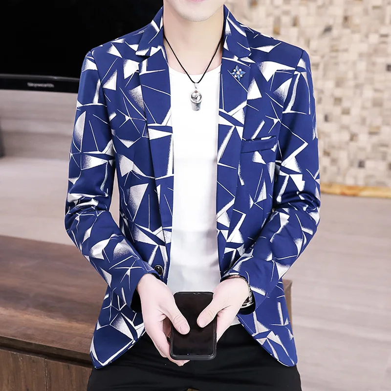 2022 Men's Printed Handsome Slim blazer Youth Spring and Autumn Bronzing Leisure blazer Tide
2022 Men's Printed Handsome Slim blazer Youth Spring and Autumn Bronzing Leisure blazer Tide