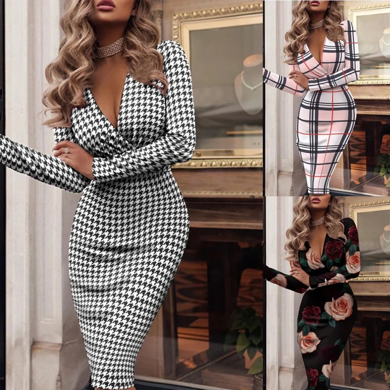 2021 autumn and winter new French retro European and American fashion print V-neck bag hip long sleeve sexy slim dress sub trend
2021 autumn and winter new French retro European and American fashion print V-neck bag hip long sleeve sexy slim dress sub trend