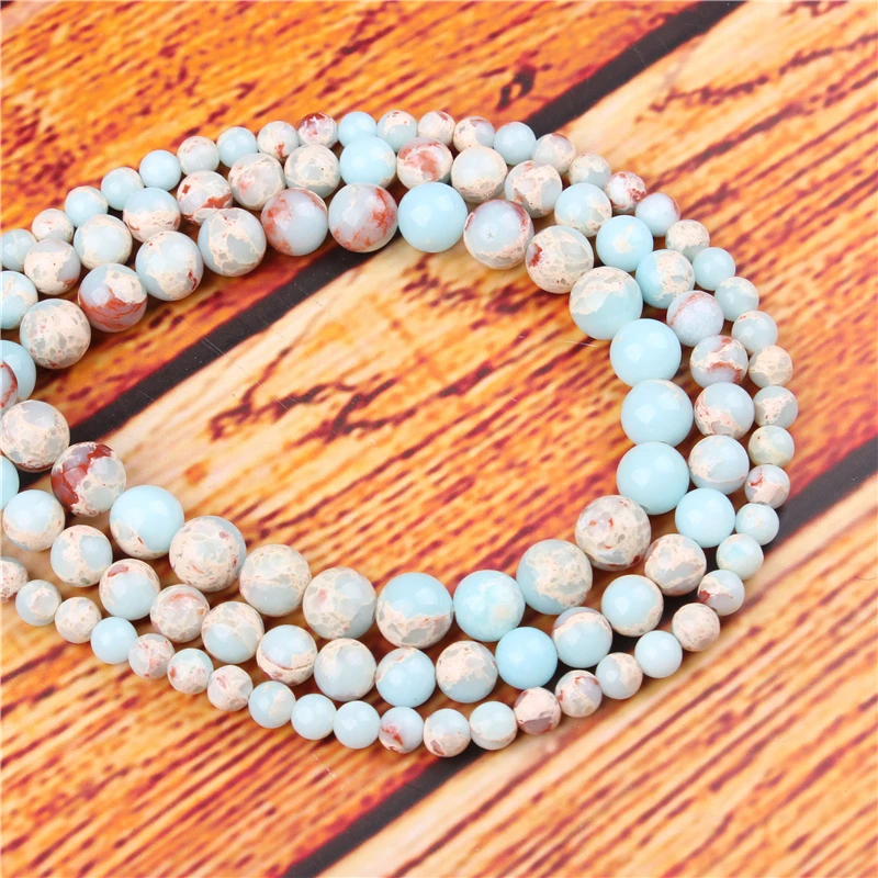 Natural Emperor Stone Bead Round Loose Spaced Beads 15 Inch Strand 4/6/8/10/12mm For Jewelry Making DIY Bracelet | Украшения и