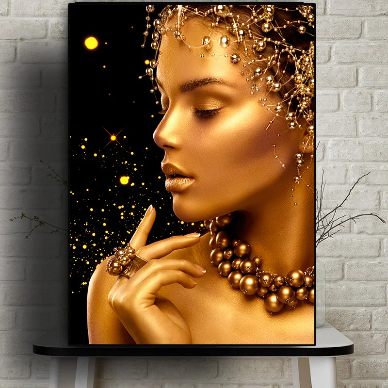 Black and Gold Woman Sexy Nude African Art Oil Painting on Canvas Cuadros Posters and Prints Wall Art Picture for Living Room
Black and Gold Woman Sexy Nude African Art Oil Painting on Canvas Cuadros Posters and Prints Wall Art Picture for Living Room