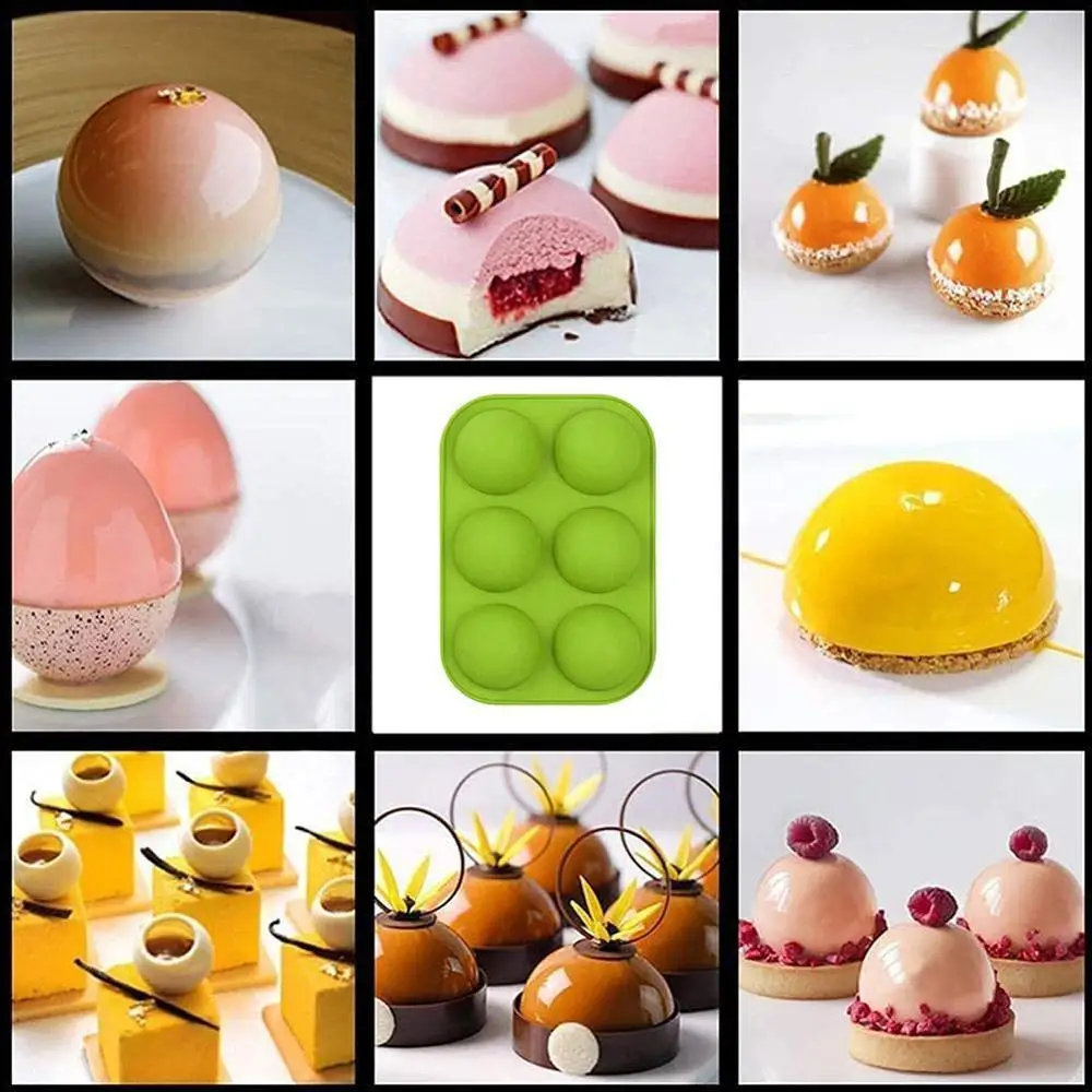 6 Cavity Half Sphere Circle Silicone Chocolate Cupcake DIY Cake Tool Decorative Pan Cake Cake Baking Mould Mold A1Y2
6 Cavity Half Sphere Circle Silicone Chocolate Cupcake DIY Cake Tool Decorative Pan Cake Cake Baking Mould Mold A1Y2