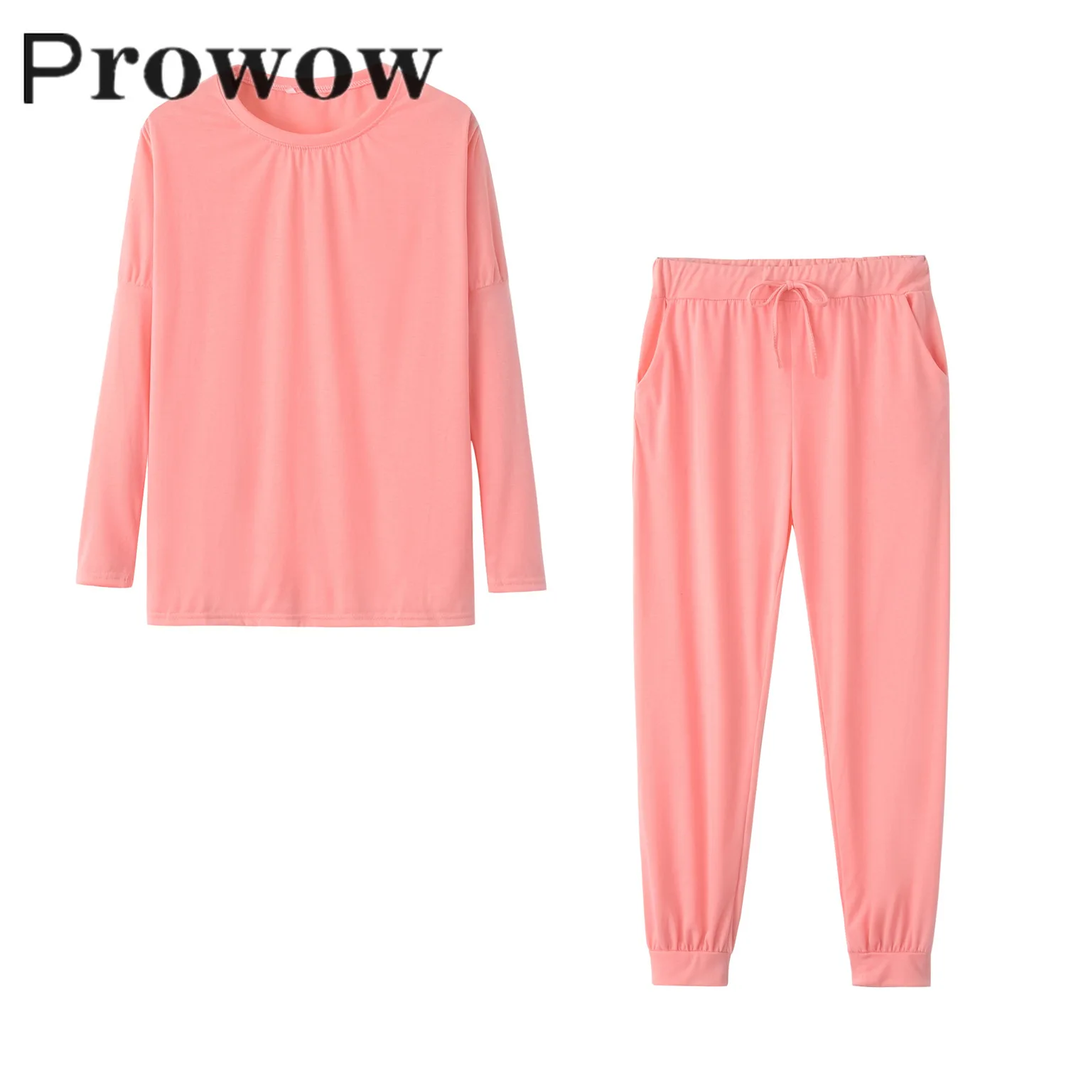 Prowow Sweatshirt Tops Sports Long Pant pocket Suits Tracksuit 2 Piece Set Simplicity solid long sleeve top & pants Sportwear
Prowow Sweatshirt Tops Sports Long Pant pocket Suits Tracksuit 2 Piece Set Simplicity solid long sleeve top & pants Sportwear