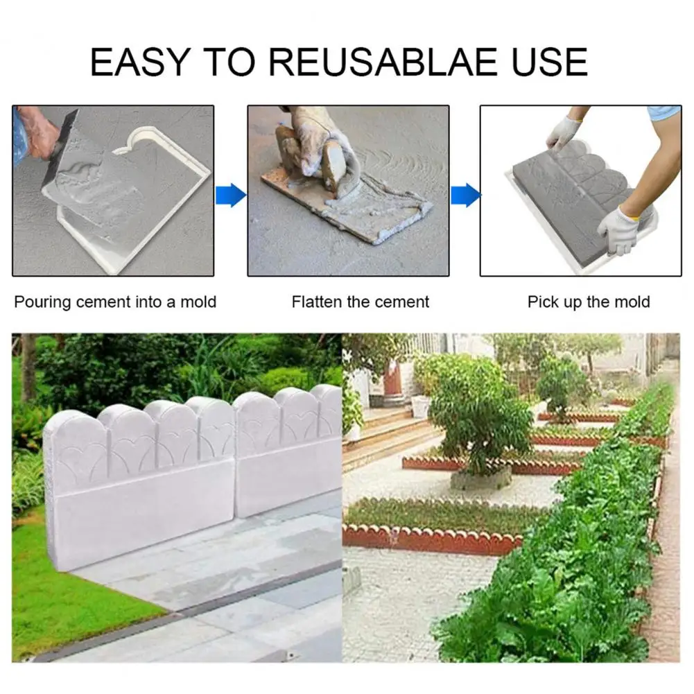 Fence Brick Mold DIY Reusable Plastic Flower Pond Fencing Flowerbed Mould for Gardens Antique Flower Pond Paving Molds DIY
Fence Brick Mold DIY Reusable Plastic Flower Pond Fencing Flowerbed Mould for Gardens Antique Flower Pond Paving Molds DIY