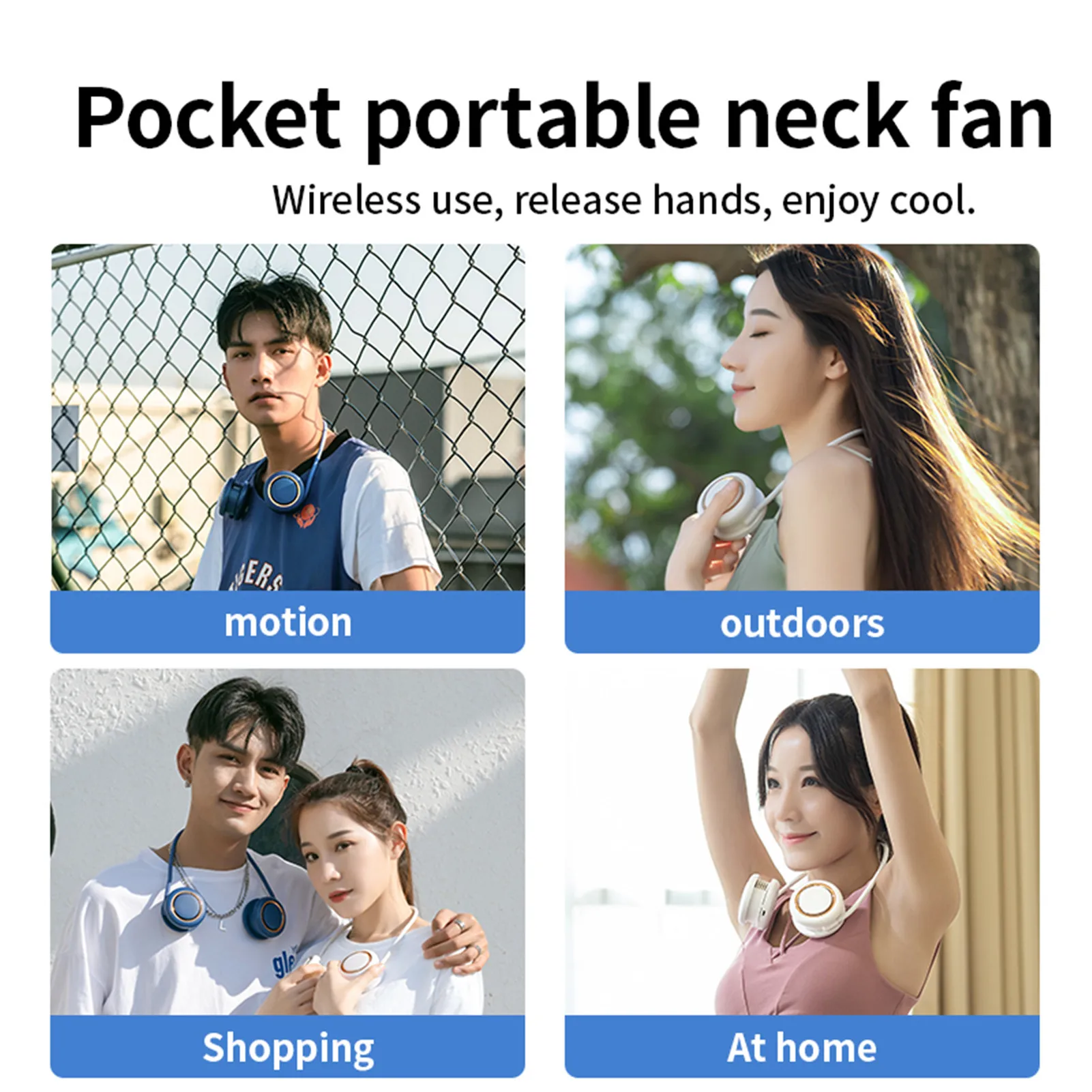 USB Mini Neck Fan 2000mAh Sports Quiet Fan With 3 Speed Levels ABS 360 Degrees Adjustable Soft Neck Band Telescopic Small Fan 
USB Mini Neck Fan 2000mAh Sports Quiet Fan With 3 Speed Levels ABS 360 Degrees Adjustable Soft Neck Band Telescopic Small Fan