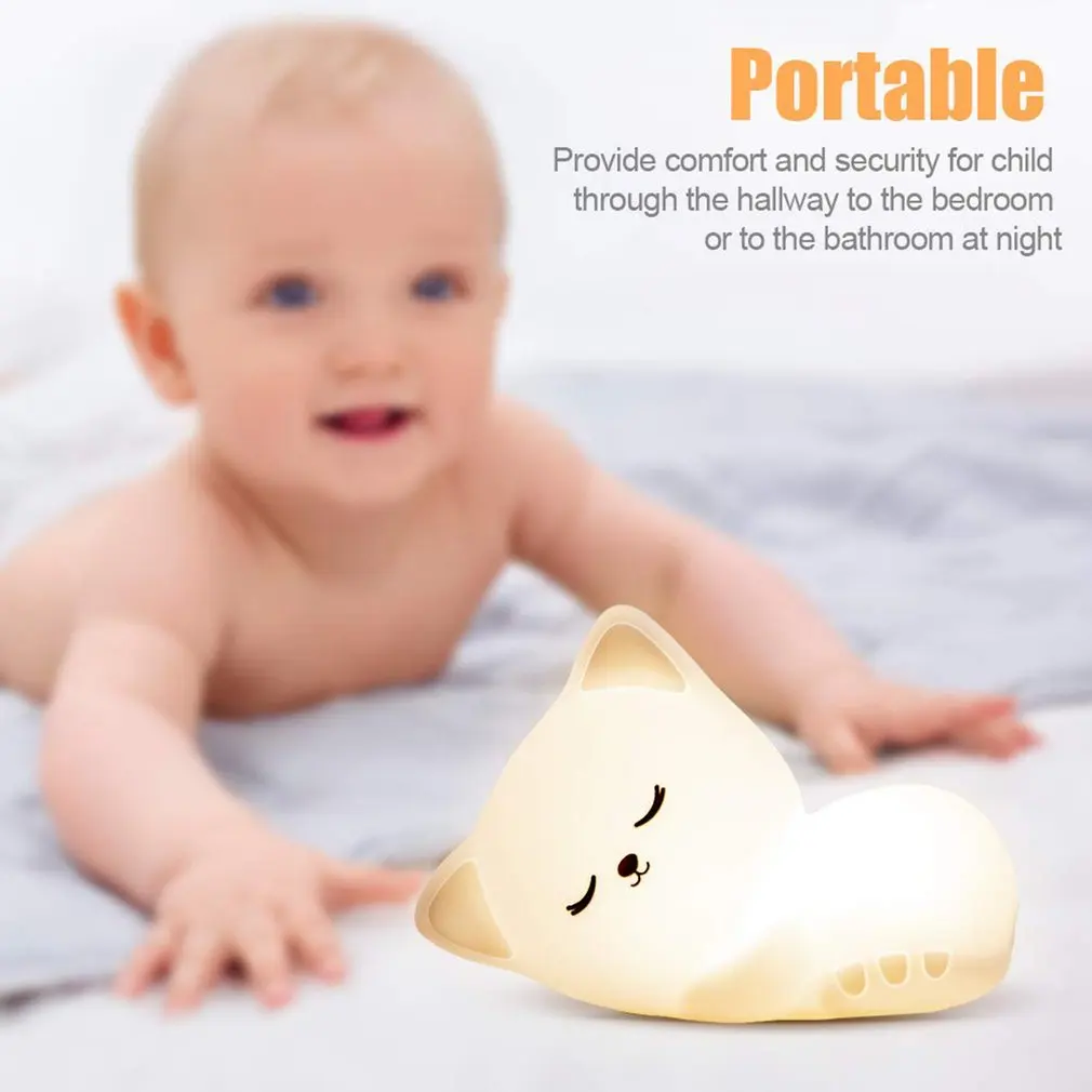 Portable Rechargeable Children's Lamp Durable Silicone Material Bedroom Cute Night Light Children's Gift 
Portable Rechargeable Children's Lamp Durable Silicone Material Bedroom Cute Night Light Children's Gift