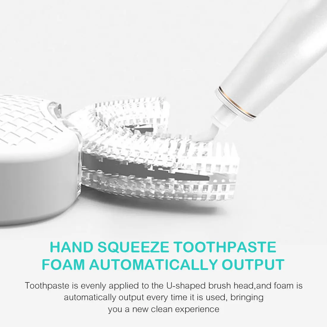 Automatic Electric Toothbrush 4 Modes 360 Degrees U Type Intelligent Tooth Brush USB Charging Tooth Whitening Blue Light
Automatic Electric Toothbrush 4 Modes 360 Degrees U Type Intelligent Tooth Brush USB Charging Tooth Whitening Blue Light