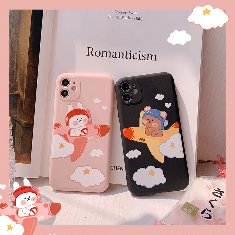 Ins Cute Cartoon Rainbow Plane Bear Korean Phone Case For iPhone 11 Pro Max Xr X Xs Max 7 8 Plus Cases Soft Silicone Cover
Ins Cute Cartoon Rainbow Plane Bear Korean Phone Case For iPhone 11 Pro Max Xr X Xs Max 7 8 Plus Cases Soft Silicone Cover