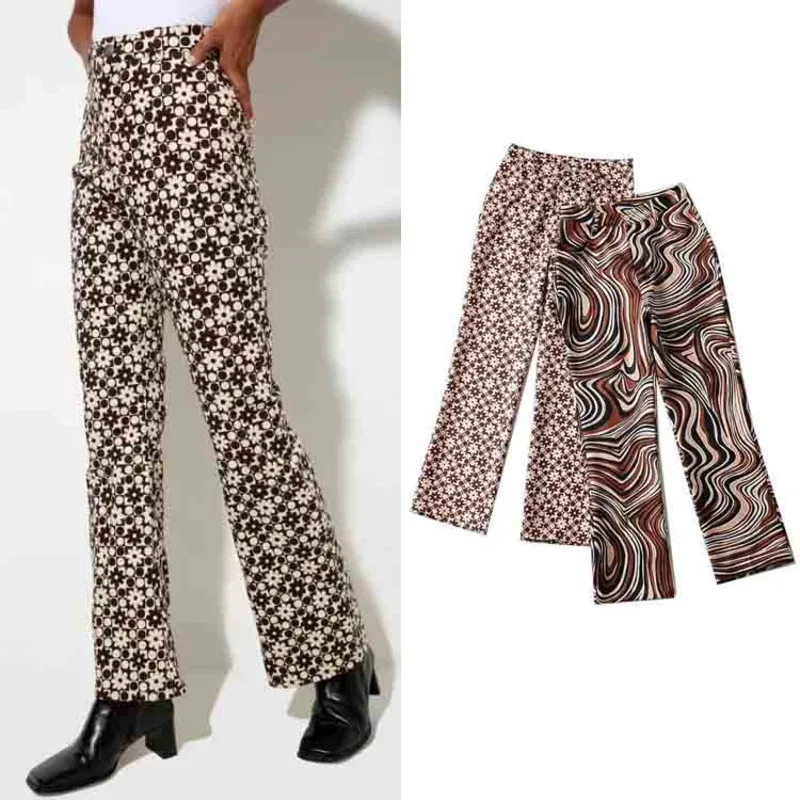 Casual Fashionable Trousers High Waist Casual Straight Loose Trousers Women's Bottoms Geometric Texture Y2k2021 Printed Trousers
Casual Fashionable Trousers High Waist Casual Straight Loose Trousers Women's Bottoms Geometric Texture Y2k2021 Printed Trousers