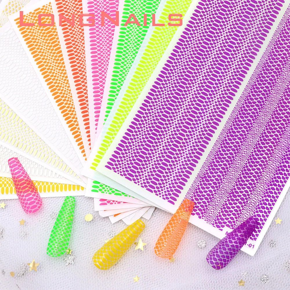12*8.5cm Rainbow Python Mesh Stickers Neon Fluorescent Snake Plaid Decals Self-Adhesive DIY Unique Finger Snake Stickers NAK1564
12*8.5cm Rainbow Python Mesh Stickers Neon Fluorescent Snake Plaid Decals Self-Adhesive DIY Unique Finger Snake Stickers NAK1564