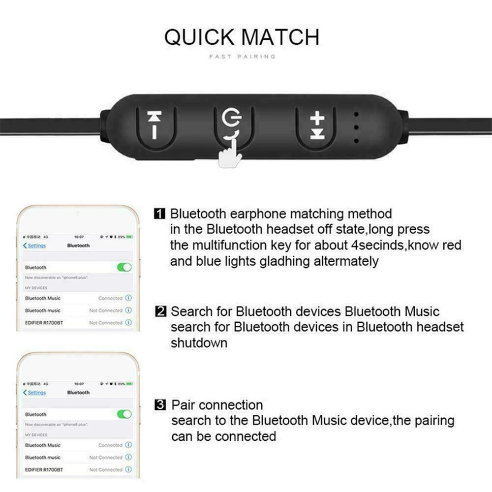 Magnetic Headphones In-Ear Bluetooth-compatible Stereo Earphones Headsets Wireless Earbuds
Magnetic Headphones In-Ear Bluetooth-compatible Stereo Earphones Headsets Wireless Earbuds