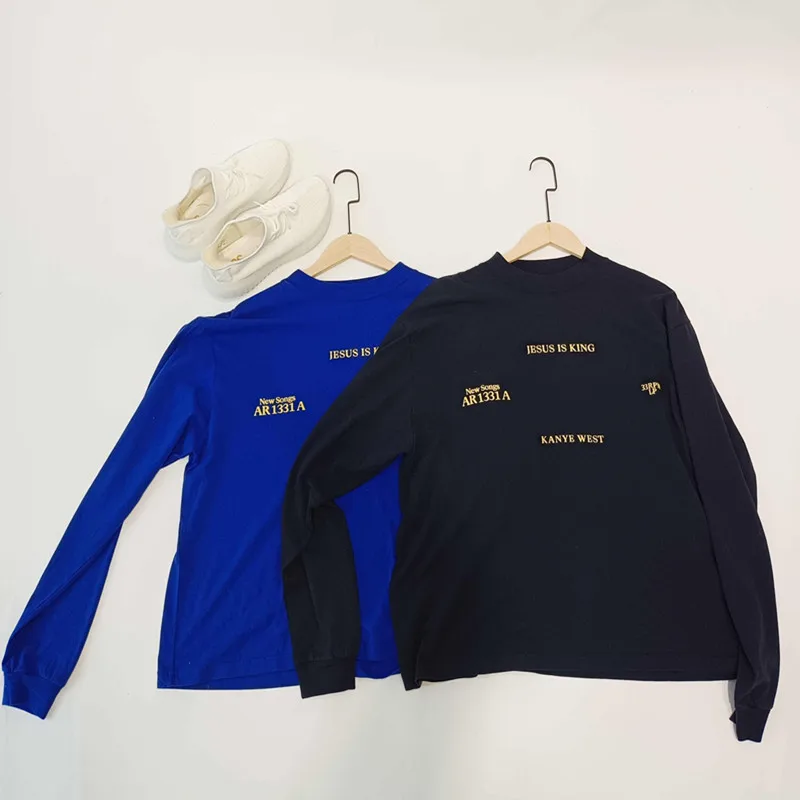 Long Sleeve Kanye Jesus Is King LA Exclusive Vintage T Shirt Men 1:1 High Quality Fashion Women Long Sleeve Tee Tops
Long Sleeve Kanye Jesus Is King LA Exclusive Vintage T Shirt Men 1:1 High Quality Fashion Women Long Sleeve Tee Tops