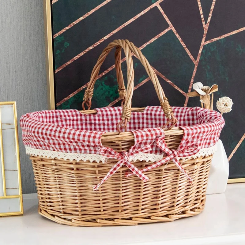 Oval Willow Woven Picnic Basket Easter Candy Basket Storage Basket Wine Basket with Handle Egg Gathering Wedding Basket
Oval Willow Woven Picnic Basket Easter Candy Basket Storage Basket Wine Basket with Handle Egg Gathering Wedding Basket