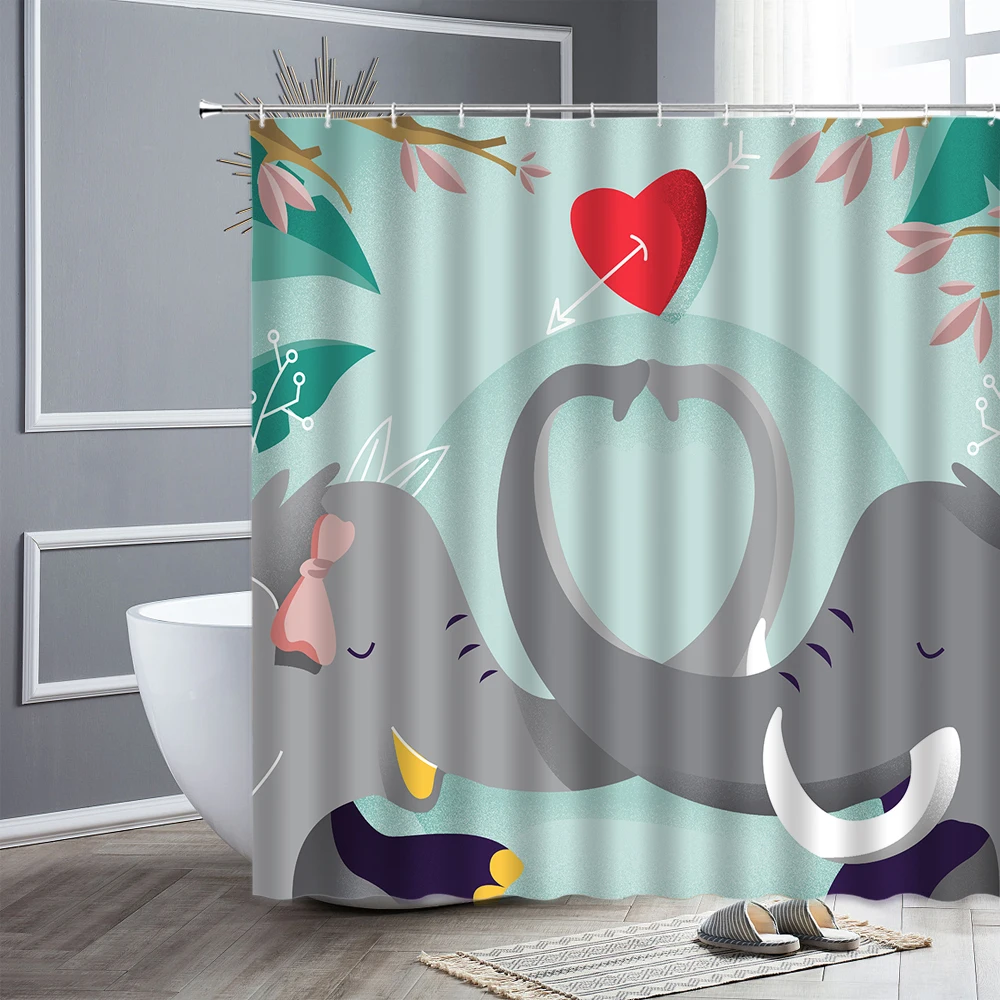 Cartoon Animal Shower Curtains Cute Cat Bird Elephant Penguin Romantic Love Valentine's Day Fabric Home Decors Bathroom Curtain
Cartoon Animal Shower Curtains Cute Cat Bird Elephant Penguin Romantic Love Valentine's Day Fabric Home Decors Bathroom Curtain