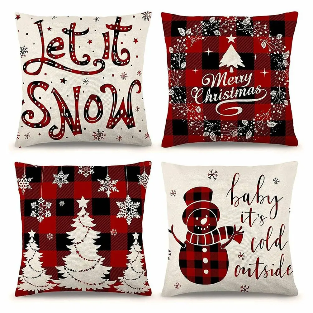 Merry Christmas Cushion Cover 4PCS/SET Linen Cartoon Printed Christmas Decoration For Home Christmas Ornaments
Merry Christmas Cushion Cover 4PCS/SET Linen Cartoon Printed Christmas Decoration For Home Christmas Ornaments