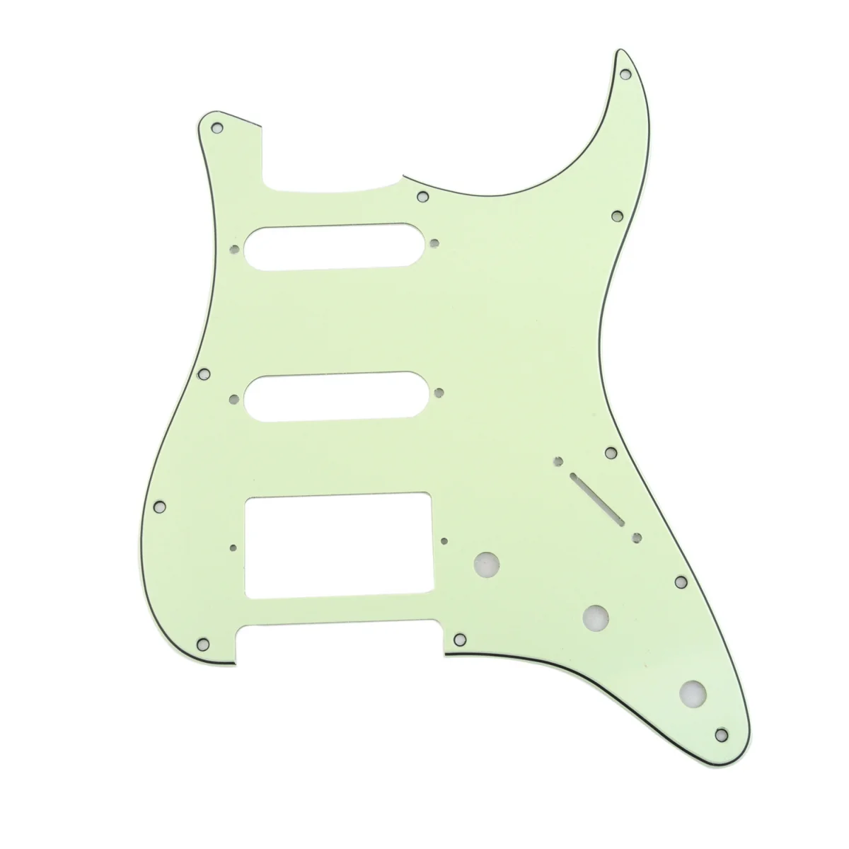 

Musiclily HSS 11 Hole Guitar Strat Pickguard for Fender USA/Mexican Made Standard Stratocaster Modern Style, 3Ply Mint