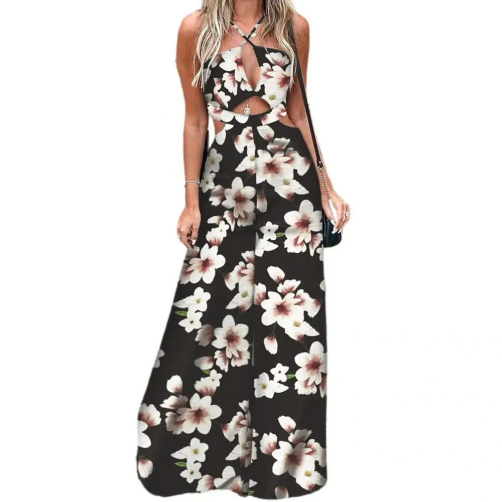 Cross Sling Halter Women Jumpsuit Soft Wide Leg Hollow Out Print Beach Romper for Vacation Low Cut Cold Shoulder Bohemian
Cross Sling Halter Women Jumpsuit Soft Wide Leg Hollow Out Print Beach Romper for Vacation Low Cut Cold Shoulder Bohemian