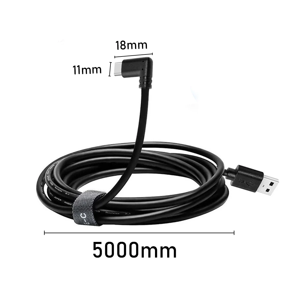 5m Cable For Oculus Link USB- C Steam VR Quest/2 Type- C 3.1 Data Cable, Elbow Selectable
5m Cable For Oculus Link USB- C Steam VR Quest/2 Type- C 3.1 Data Cable, Elbow Selectable