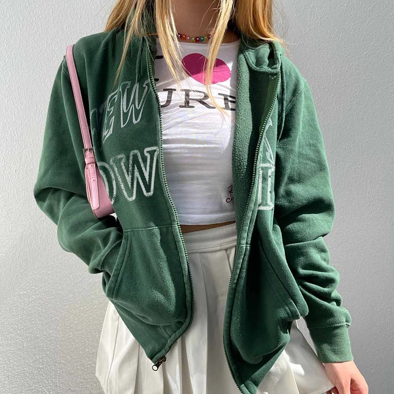 ins High Street NEW YORK Green Zip Up Hoodie Women Oversized Jacket Coats High Quality Winter Clothes Harajuku Clothes for Teens
ins High Street NEW YORK Green Zip Up Hoodie Women Oversized Jacket Coats High Quality Winter Clothes Harajuku Clothes for Teens