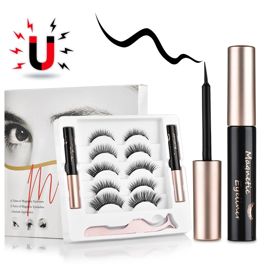 5 pairs Magnetic False Eyelashes Magnet Eyeliner Mink Fake Eyelash Waterproof Liquid Tweezers Set Long Lasting Eyelash Makeup
5 pairs Magnetic False Eyelashes Magnet Eyeliner Mink Fake Eyelash Waterproof Liquid Tweezers Set Long Lasting Eyelash Makeup