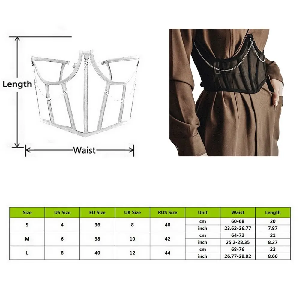 2021 Lace Up Belts For Women Mesh Metal Chain Straps Wide Belt Female Crop Top Sexy Bandage Club Short Wrap Breasted Corset
2021 Lace Up Belts For Women Mesh Metal Chain Straps Wide Belt Female Crop Top Sexy Bandage Club Short Wrap Breasted Corset