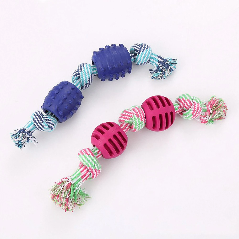 Cotton Rope TPR Double Knot Balls Dog Toy Pet Puppy Dog Chew Molar Toy Pet Bite-resistant Teeth Cleaning Supplies Non-toxic 
Cotton Rope TPR Double Knot Balls Dog Toy Pet Puppy Dog Chew Molar Toy Pet Bite-resistant Teeth Cleaning Supplies Non-toxic